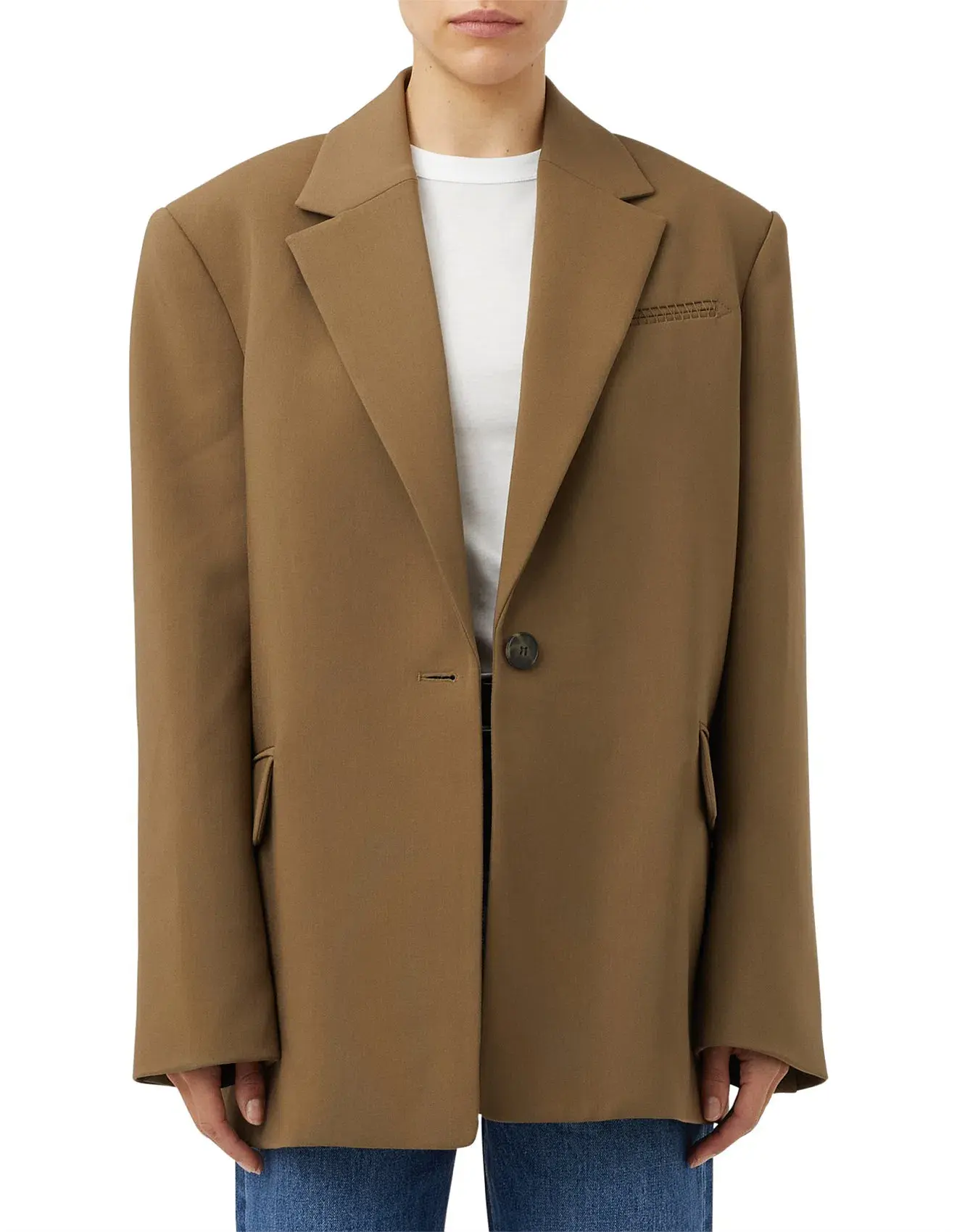 Camilla and Marc Cicely Tailored Blazer Dark Mustard Yellow Size 6 - Image 2