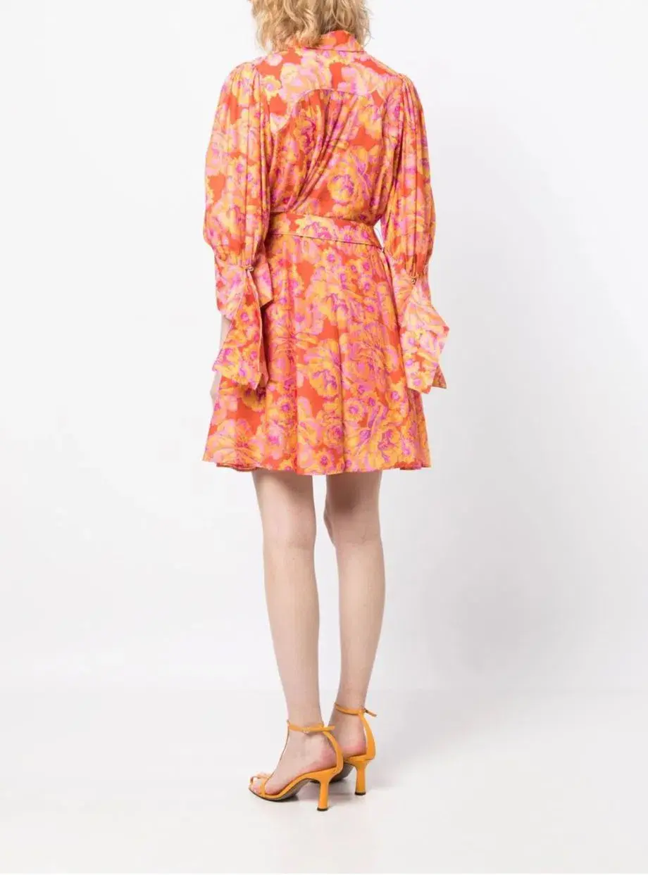 Acler Merrylands Mini Shirt Dress Summer Bloom Size 10 - Image 3