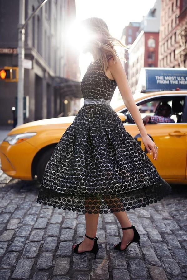 Maje Black Lace Ring Dress  - Image 1