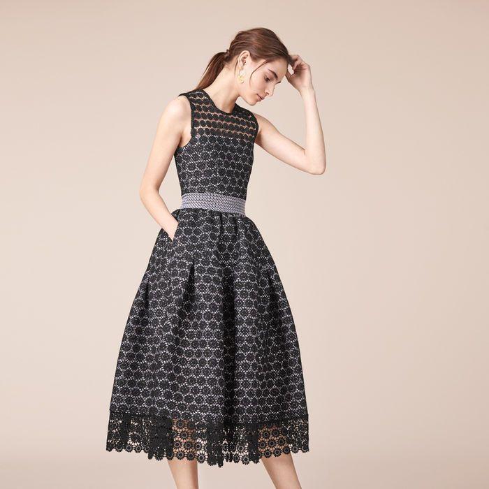 Maje Black Lace Ring Dress  for rent on The Volte - main image