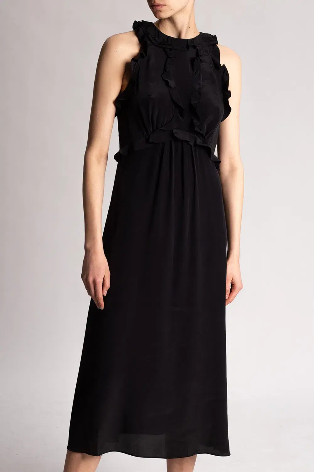 Zimmermann Frilled Picnic Midi Dress Black Size 0 / AU 8 - Image 1