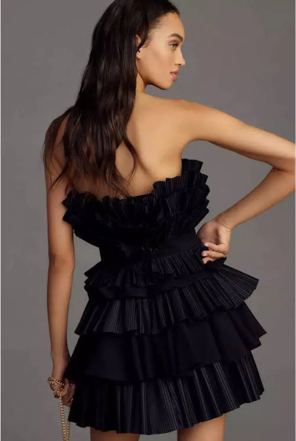 Acler Elsher Mini Dress Black Size 6 for rent on The Volte - main image