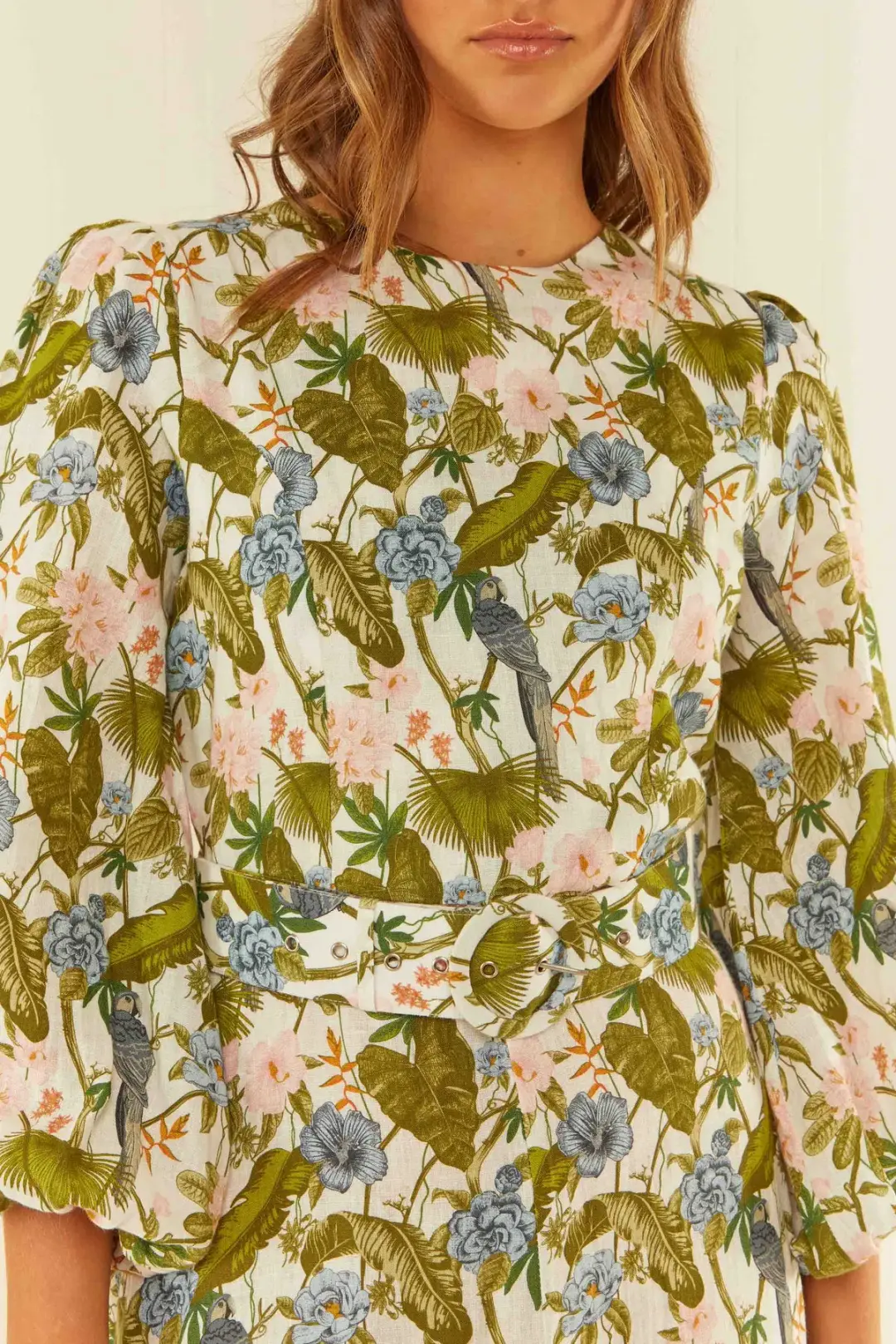 Palm Noosa Melrose Midi Dress in Jungle Print Size 8 for rent on The Volte - main image