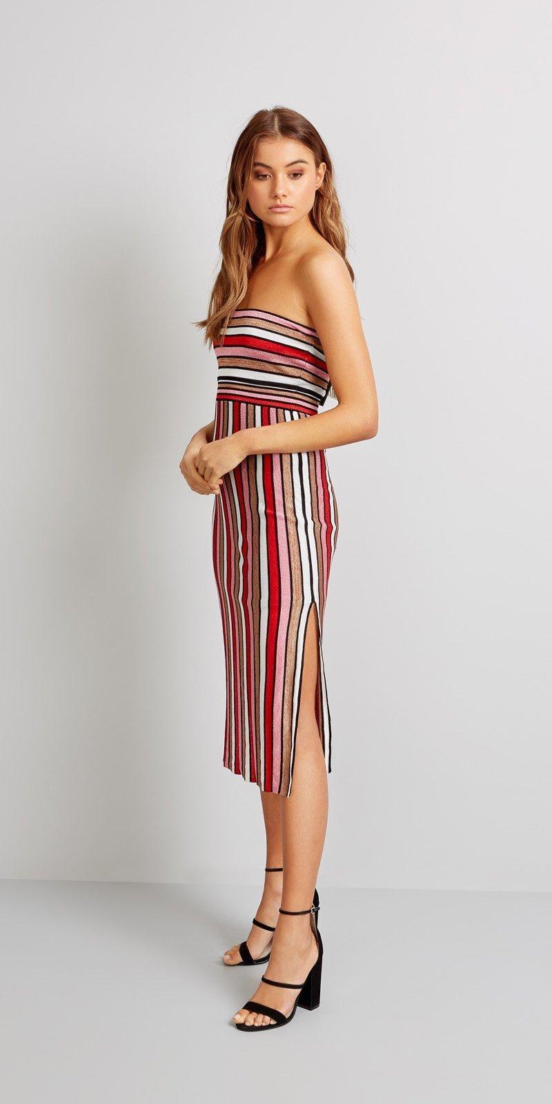 Kookai Puerto Rico Dress Red Stripe Size 8 - Image 1