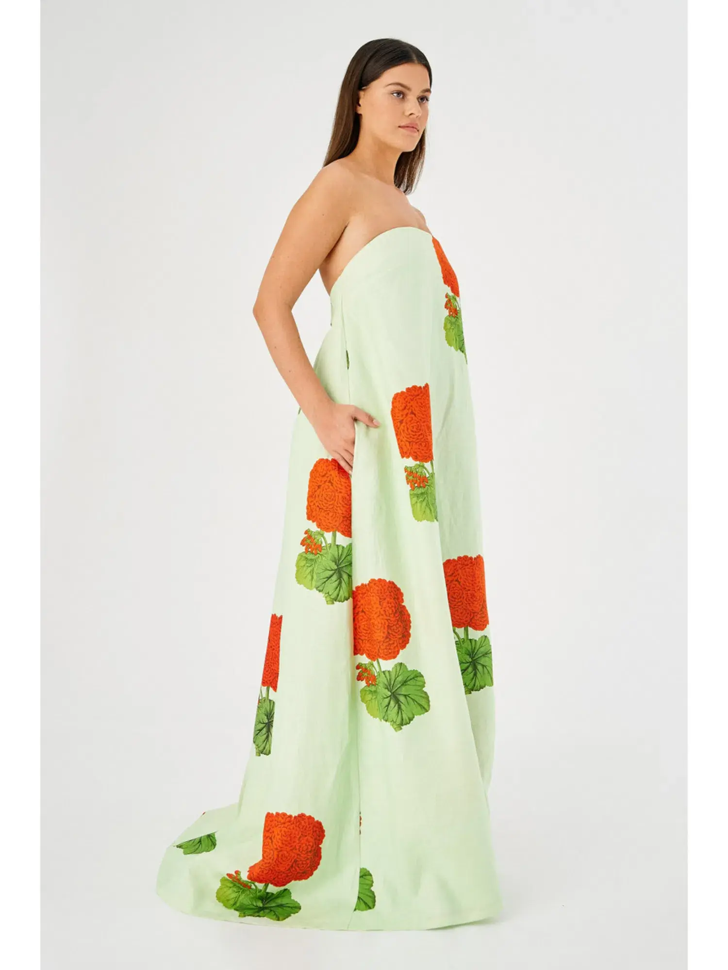 Oroton Posie Gown Geranium Floral Print Size AU 6 - Image 2