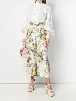 Zimmermann Zippy Wrap Bodice & Crop Flare Set Floral Size 1 / AU 10 - Image 2