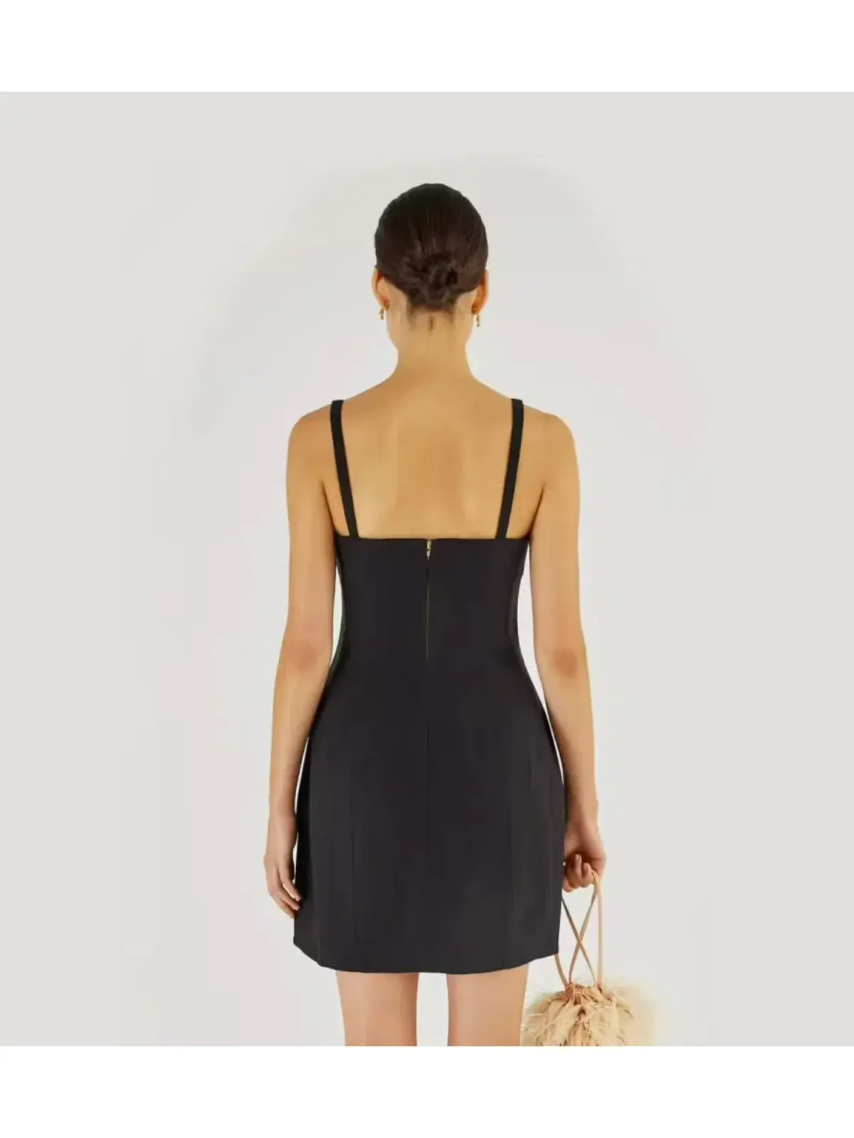 Oroton Bodice Detail Mini Dress Black Size AU 8 - Image 3