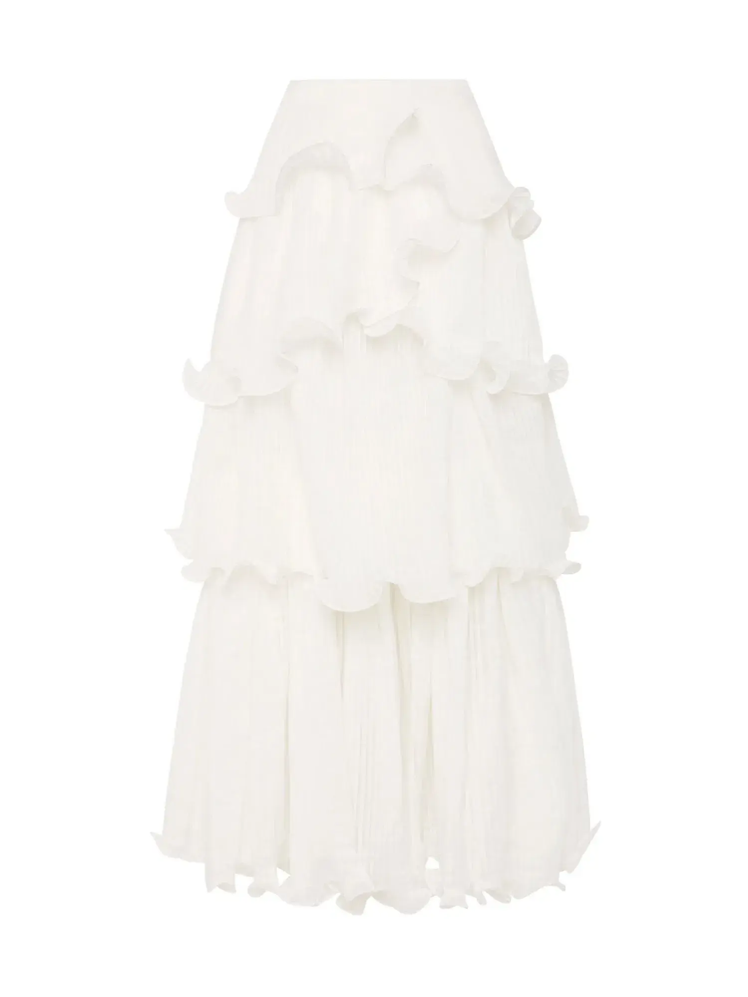 Aje Cosmos Tiered Maxi Skirt In White Size AU 8  - Image 6