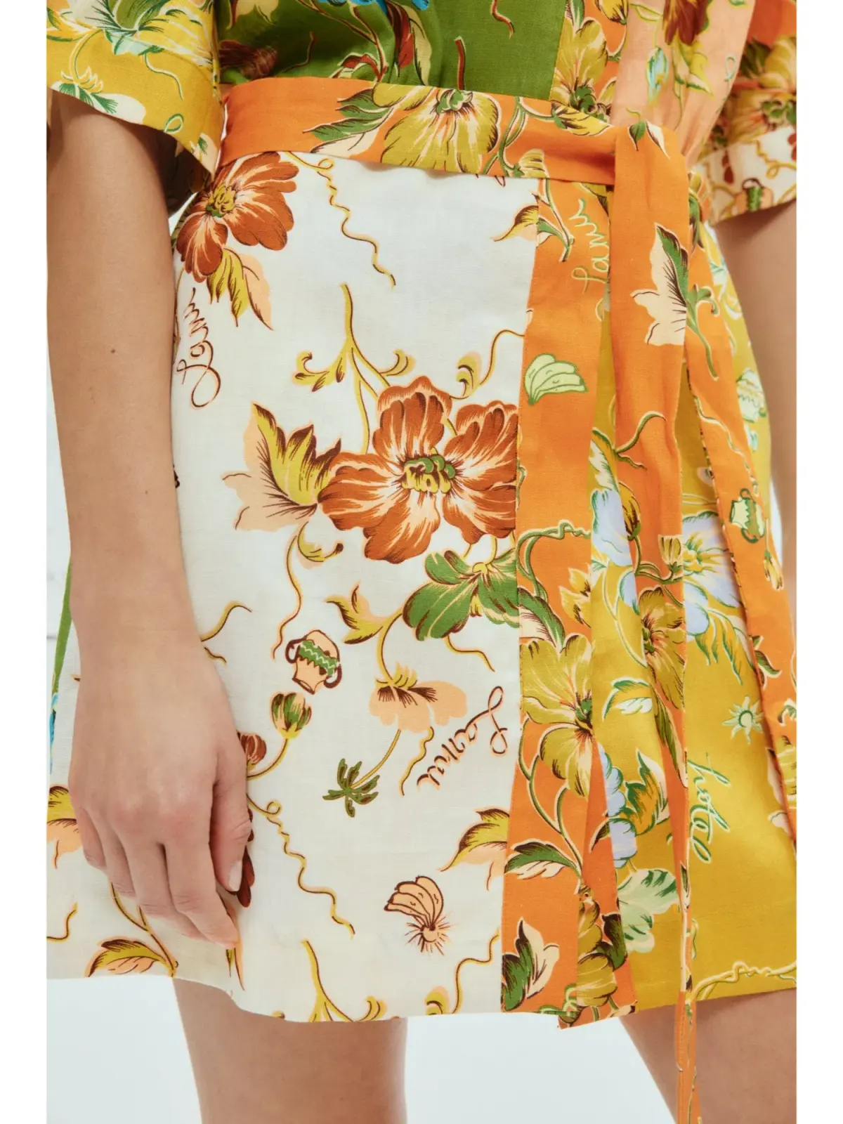 Alemais Hotel Lamu Spliced Mini Dress in Multi Size AU 10 - Image 4