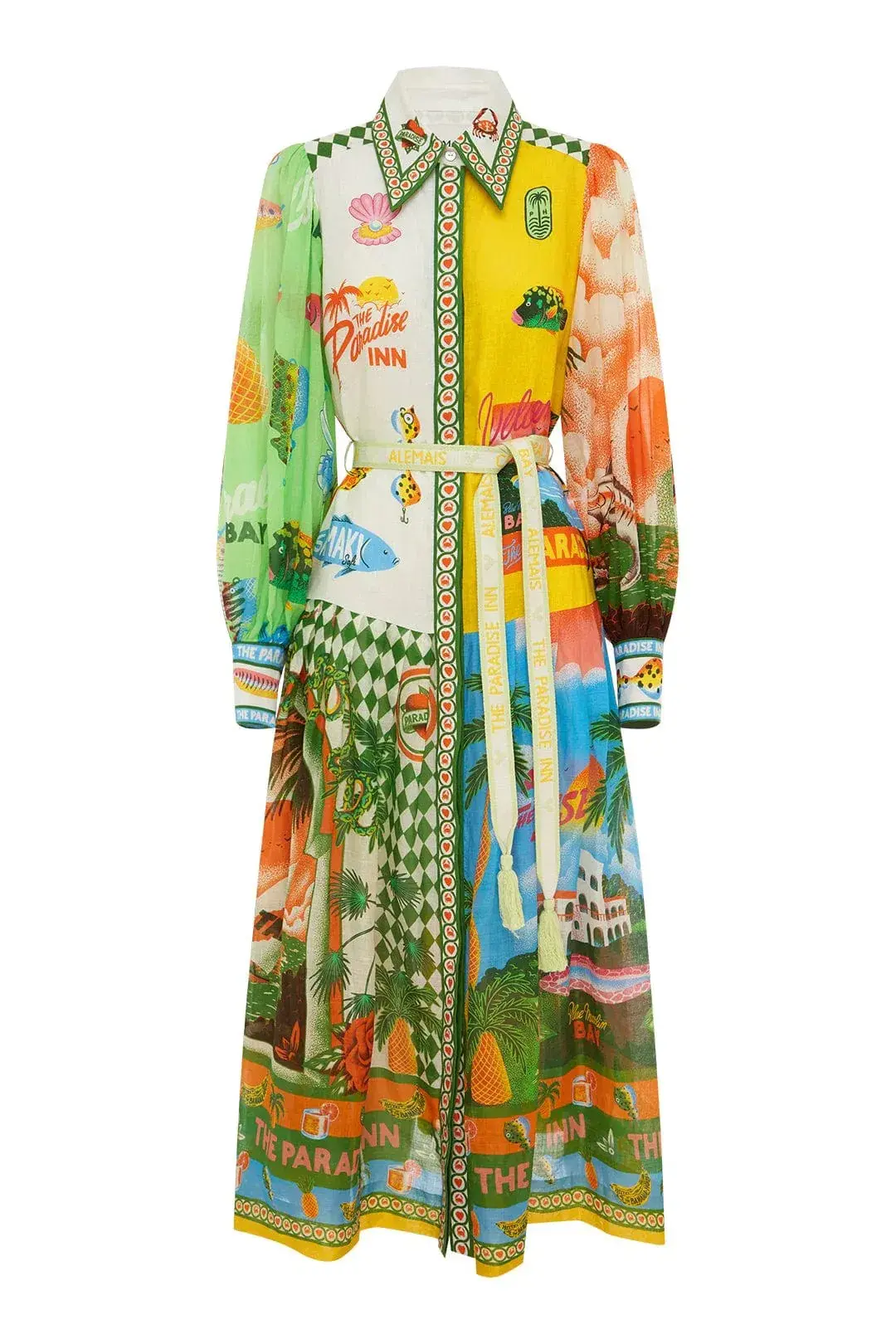 Alemais Paradiso Shirtdress in Multi Size AU 12 - Image 4