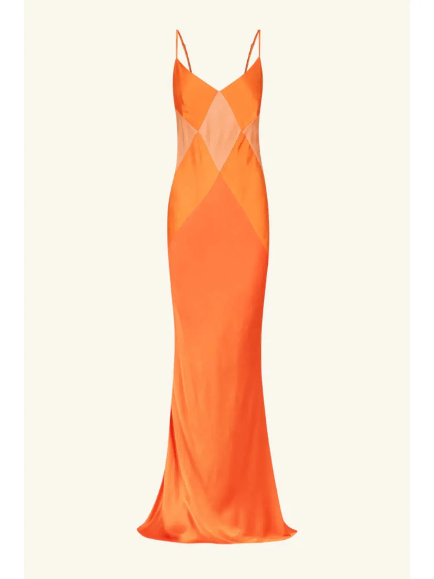 Shona Joy Mia Contrast Spliced Maxi Dress Red Orange/Hibiscus Size AU 10 - Image 4