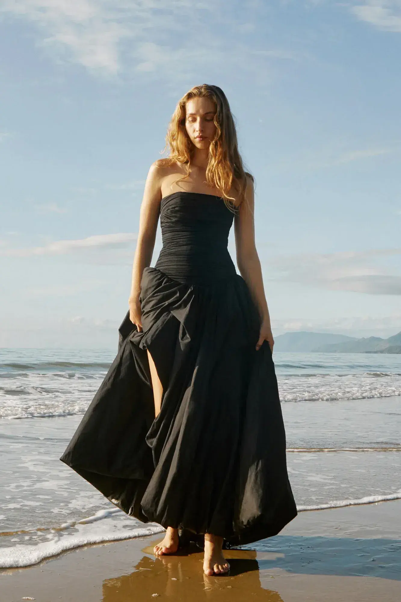 Aje Violette Bubble Hem Maxi Dress Black Size AU 8 - Image 4