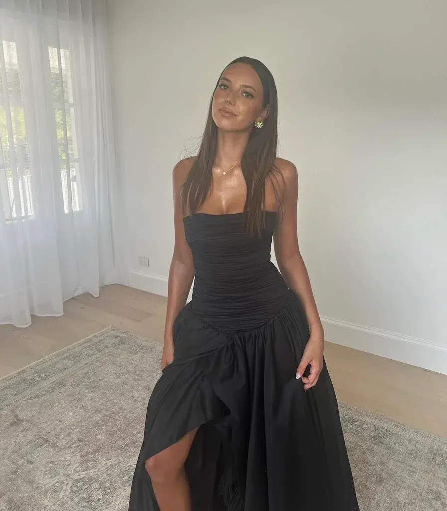 Aje Violette Bubble Hem Maxi Dress Black Size AU 8 - Image 7