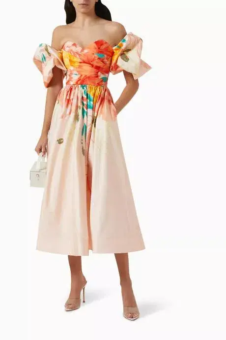 Leo Lin Maevis midi Dress Euphoria Print Size AU 10 - Image 1