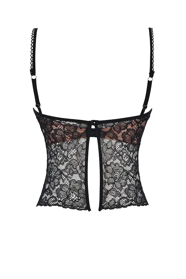 House Of CB Jacinta Black Lace Cami Top in Black Size AU 6 - Image 6