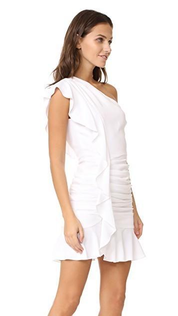 Veronica Beard Kingston Asymmetrical Ruffle Mini Dress - Image 3