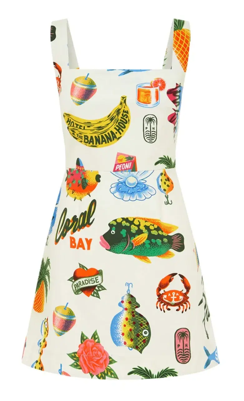 Alemais Samaki Mini Dress in Print Size AU 12 - Image 6