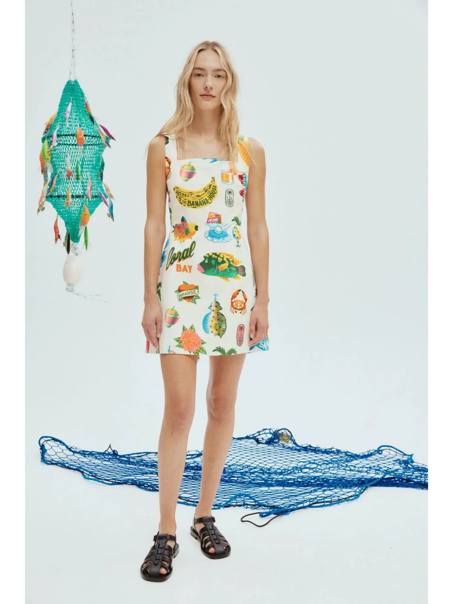 Alemais Samaki Mini Dress in Print Size AU 8 - Image 1