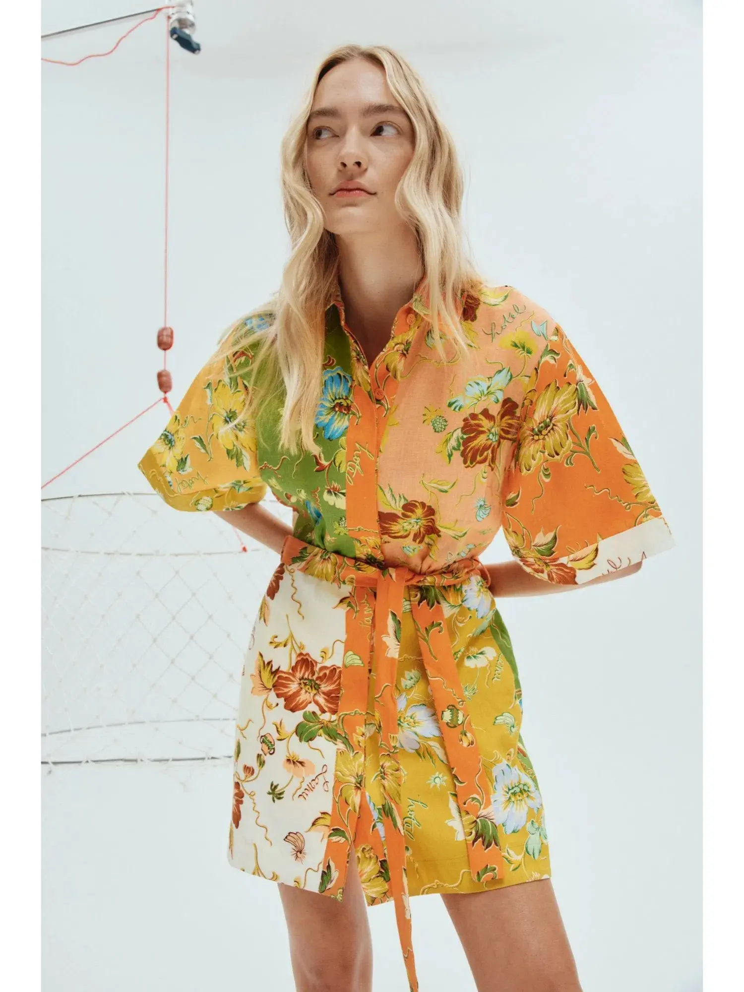 Alemais Hotel Lamu Mini Dress in Print Size AU 8 - Image 2