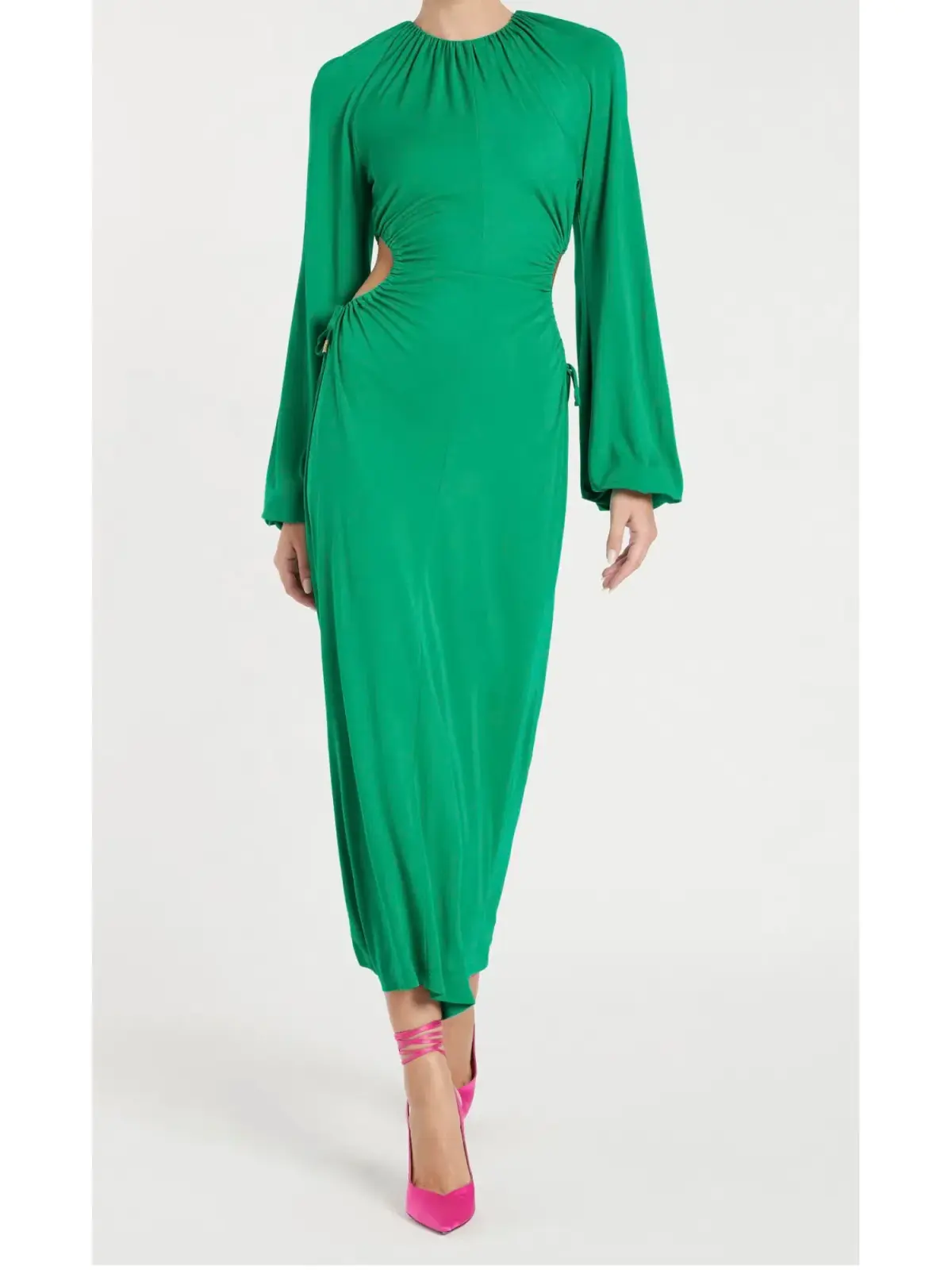 Rebecca Vallance Edie Cut Out Midi Dress in Green Size AU 8 - Image 1