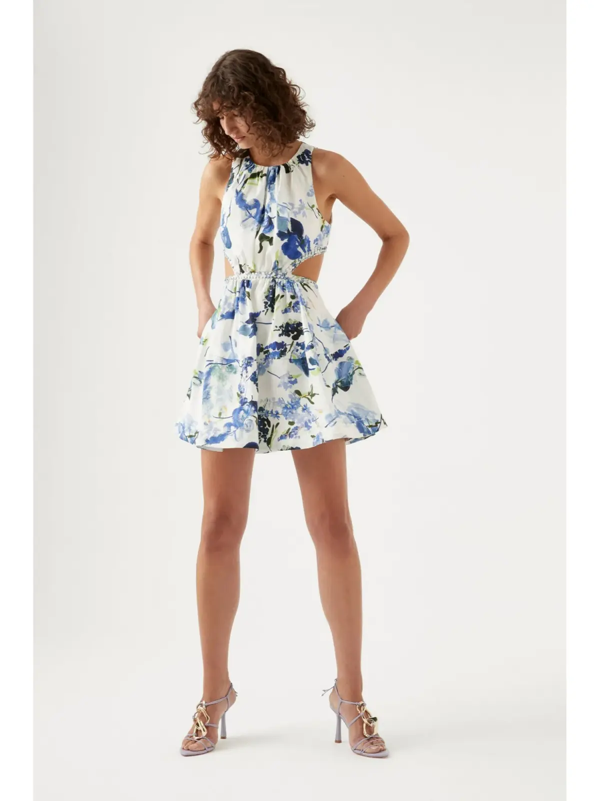 Aje Voyage Braided Cut Out Mini Dress Lavenders of Provence White Size AU 8 - Image 1