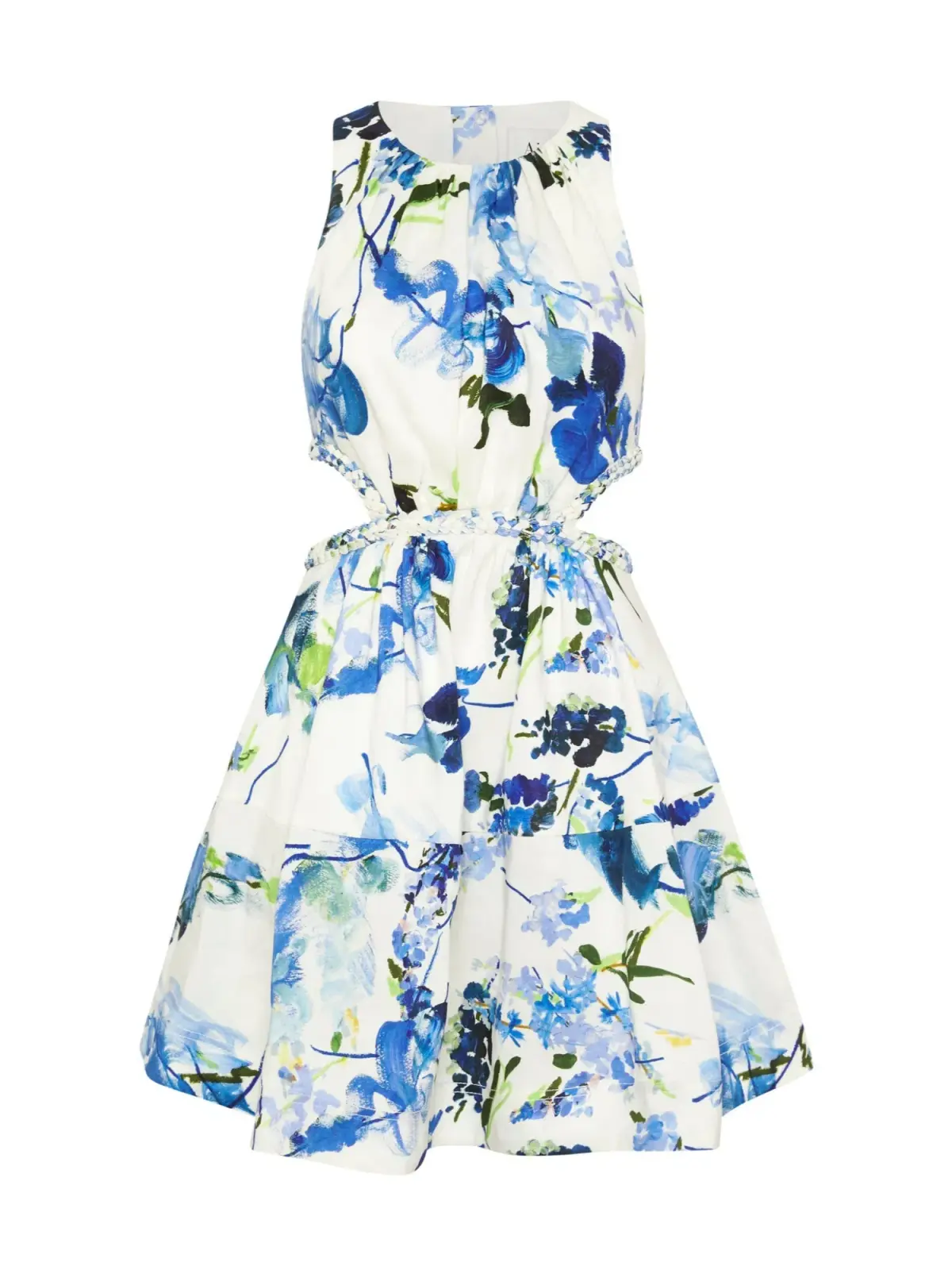 Aje Voyage Braided Cut Out Mini Dress Lavenders of Provence White Size AU 8 - Image 4