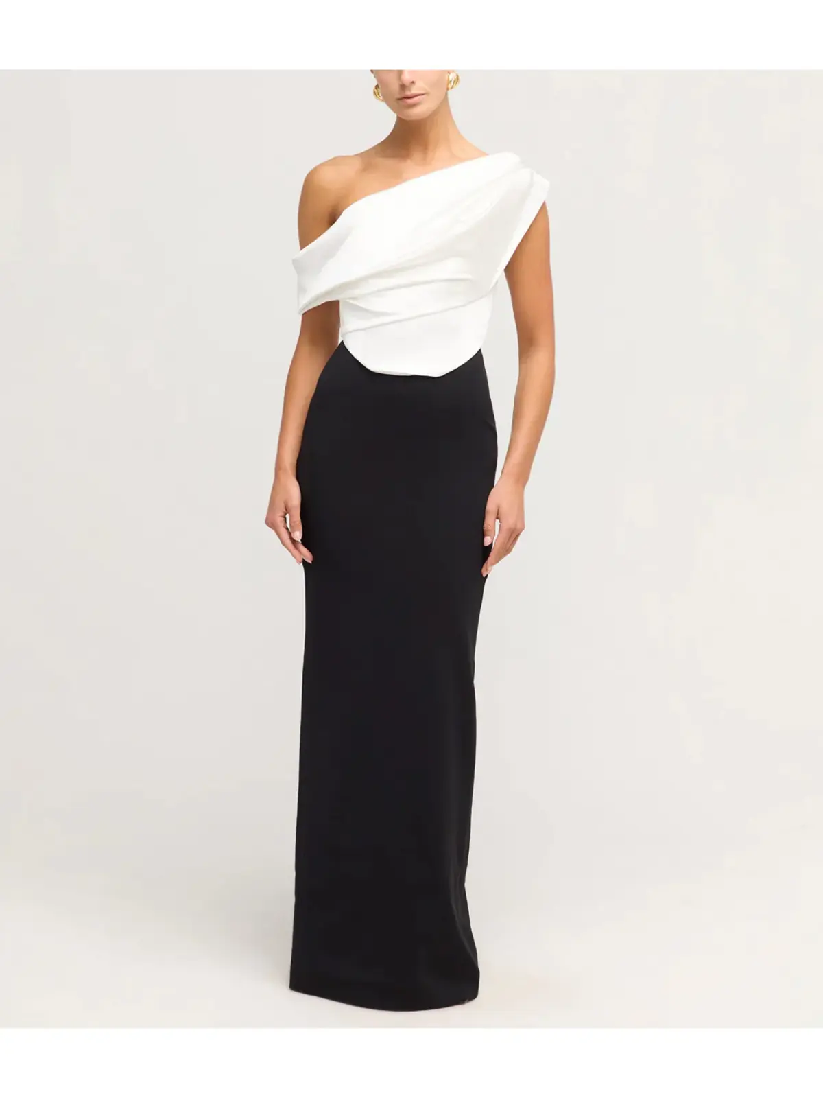 Solace London Kara Maxi Dress Black/Cream Size AU 12 - Image 1