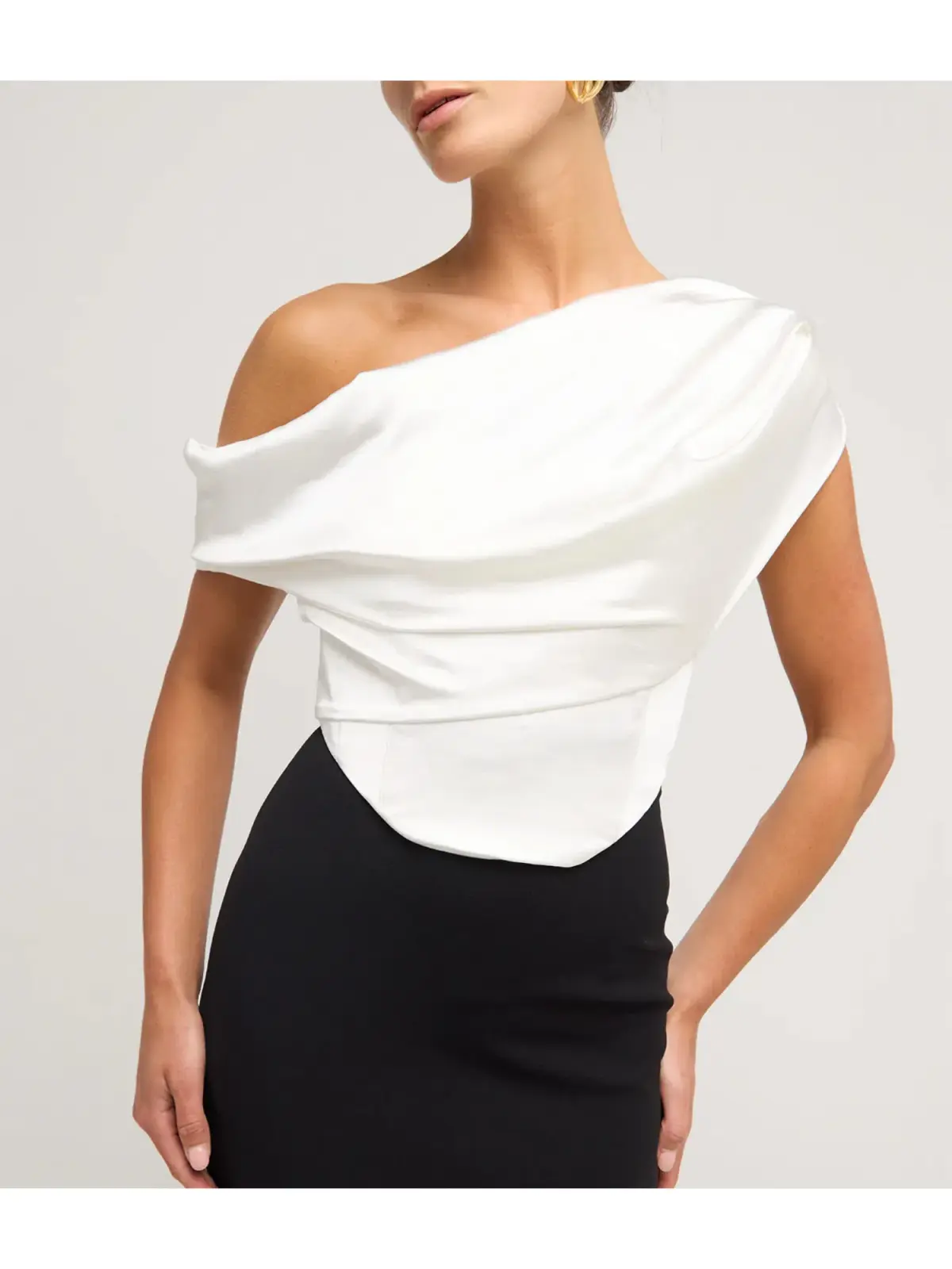 Solace London Kara Maxi Dress Black/Cream Size AU 12 - Image 2