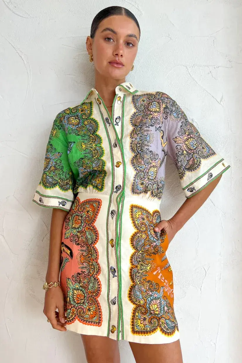Alemais Trippy Troppo Mini Dress in Multi Size 8 #2 - Image 2