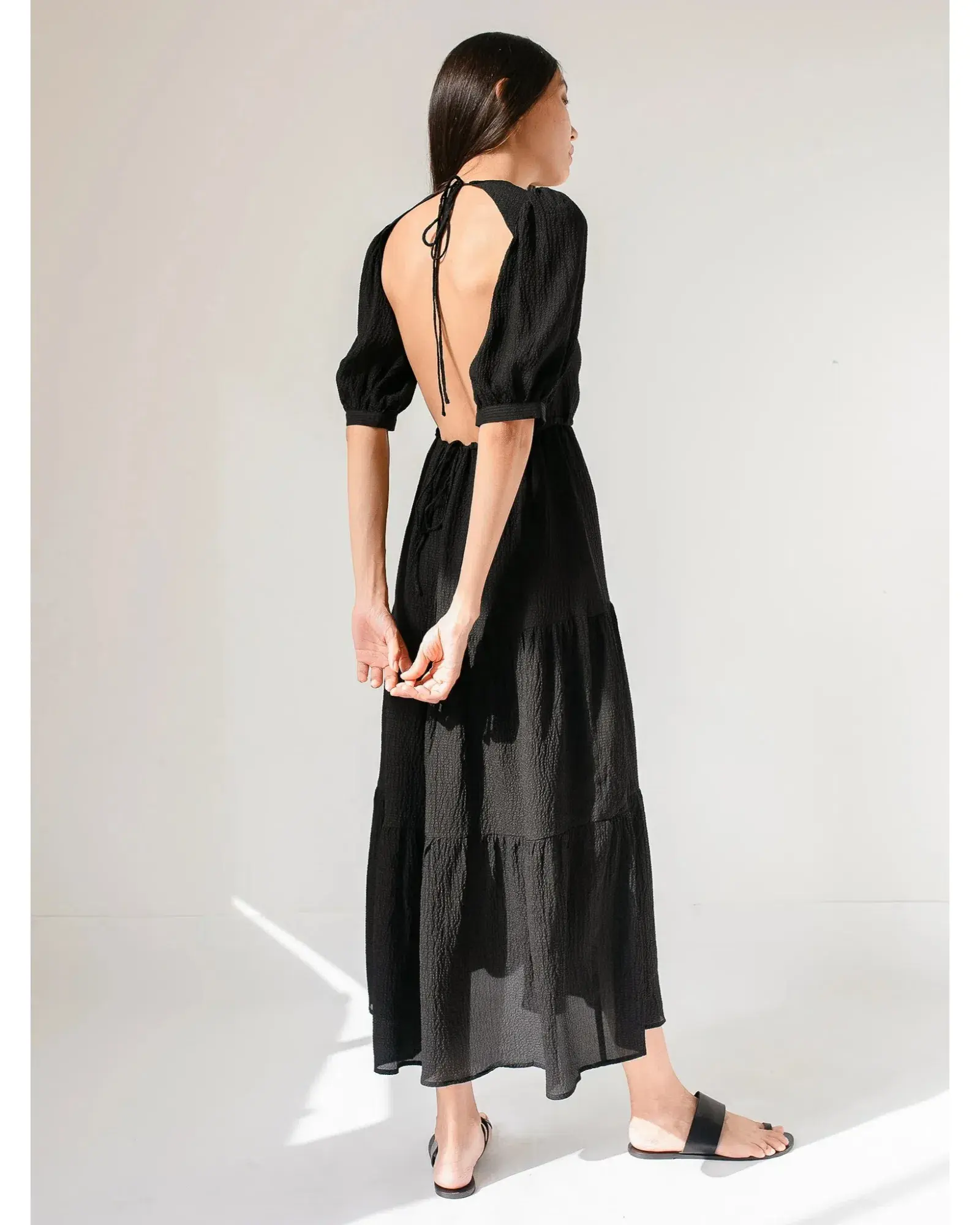 Sir The Label Indre Open Back Midi Dress Black Size 1 / AU 8 - Image 3