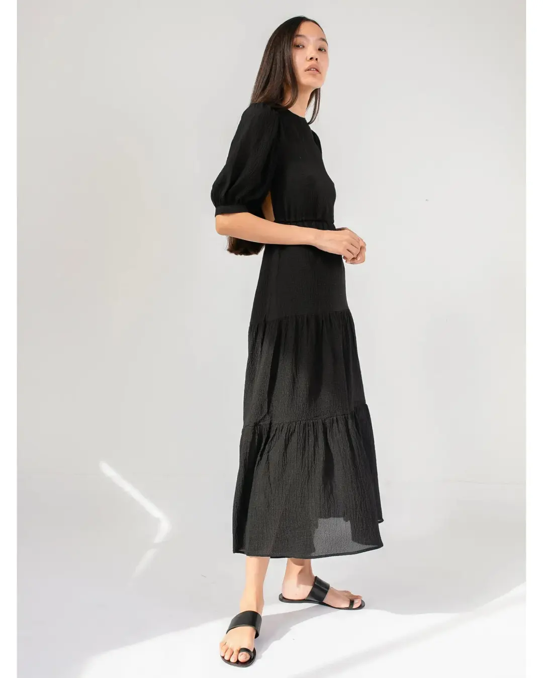 Sir The Label Indre Open Back Midi Dress Black Size 1 / AU 8 for rent on The Volte - main image