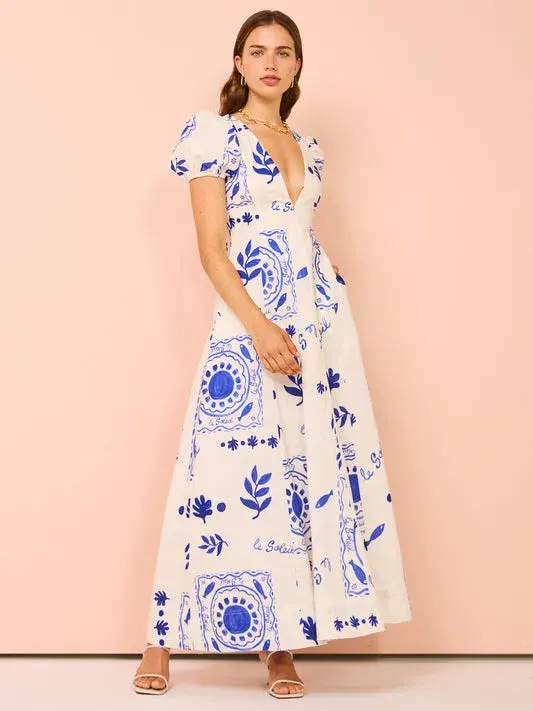 By Nicola Wavy Maxi Dress in Le Soleil Size 14 - Image 2