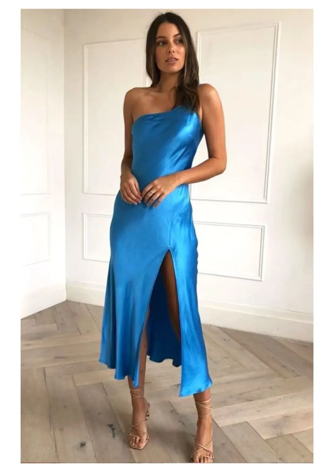 Bec & Bridge Frederic Asym Midi Dress Blue - Size 12 for rent on The Volte - main image