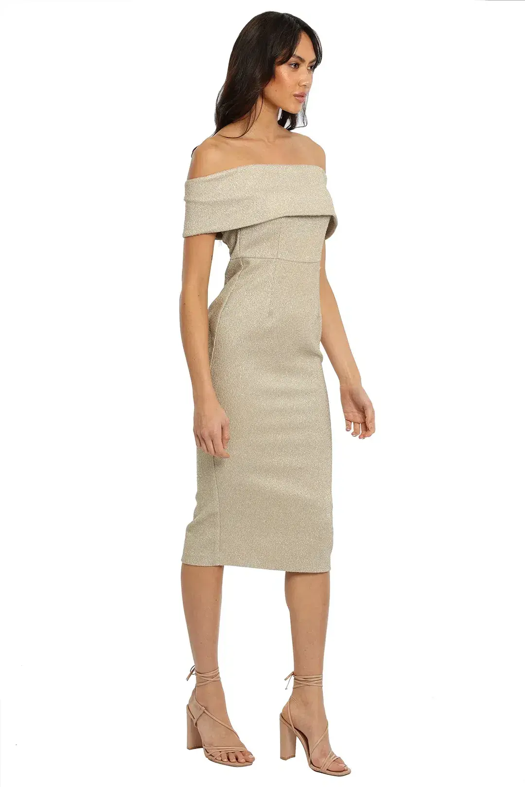 Thurley Treasure Trove Midi Dress Gold Size 10 - Image 2
