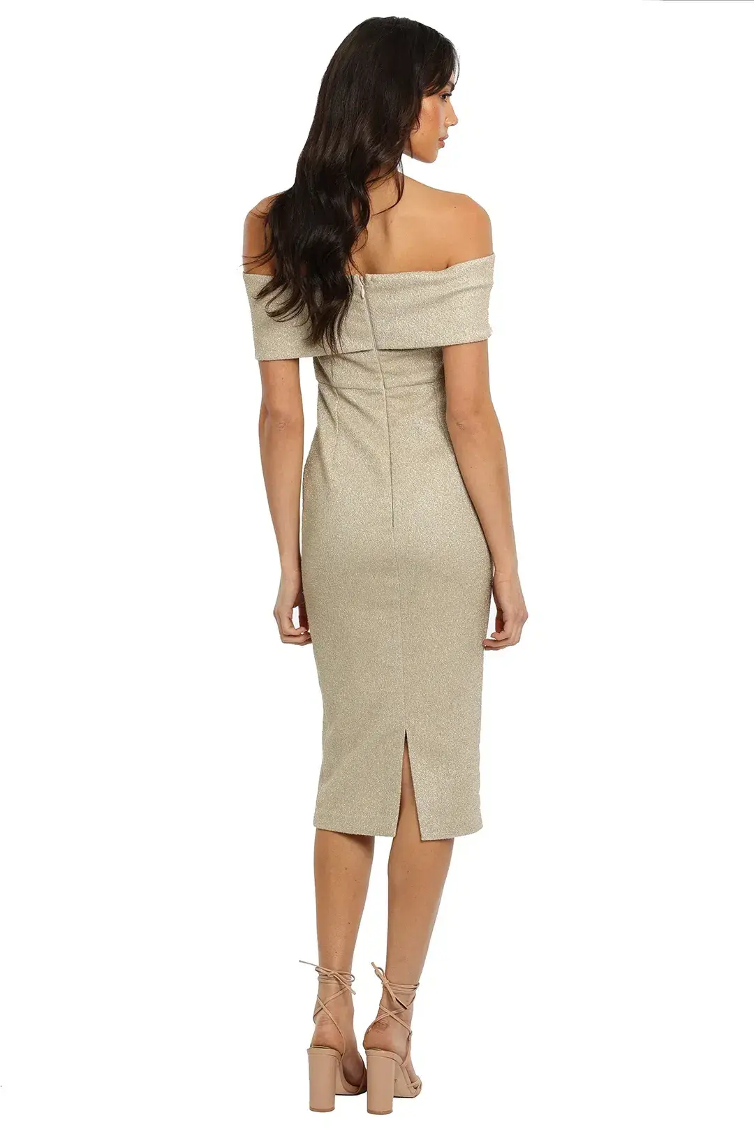 Thurley Treasure Trove Midi Dress Gold Size 12 - Image 3