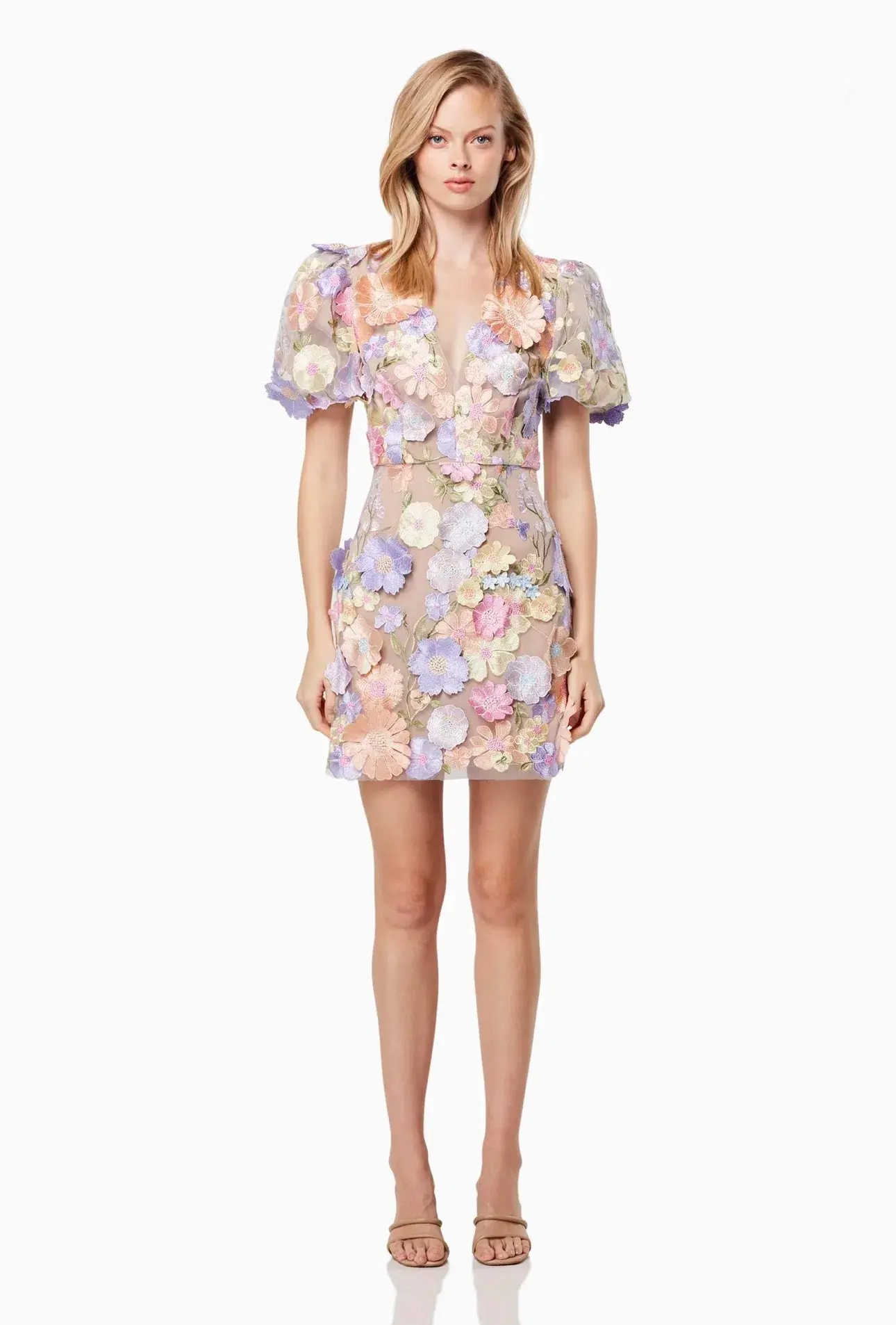 Elliatt Anthea 3D Lace Mini Dress Floral Size S / AU 8 - Image 1