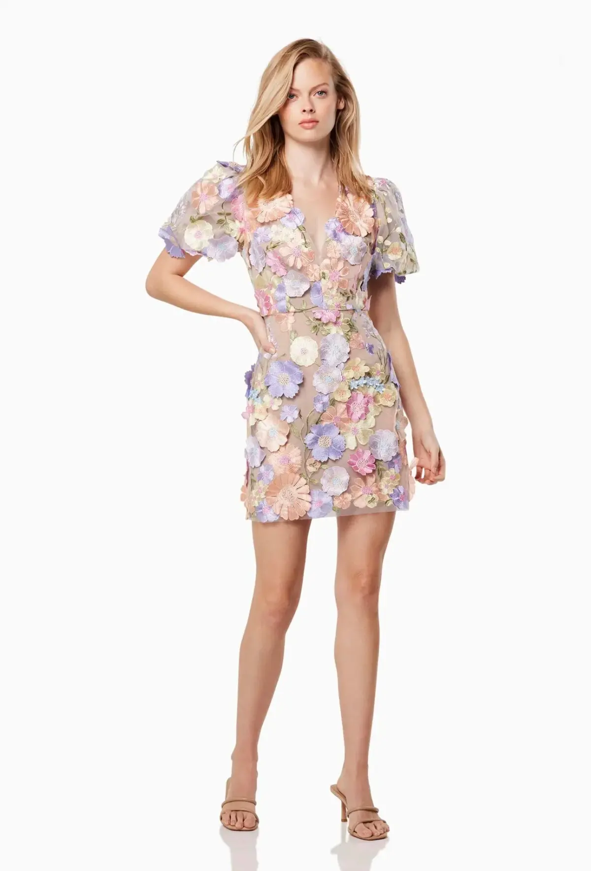 Elliatt Anthea 3D Lace Mini Dress Floral Size S / AU 8 - Image 2
