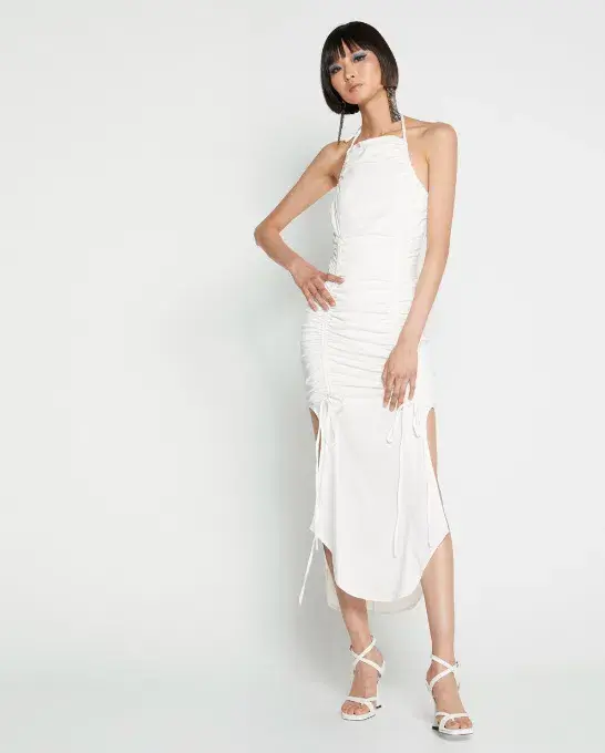 WNTRMSE Lola Midi Dress Cloud White Size XS / AU 6 for rent on The Volte - main image