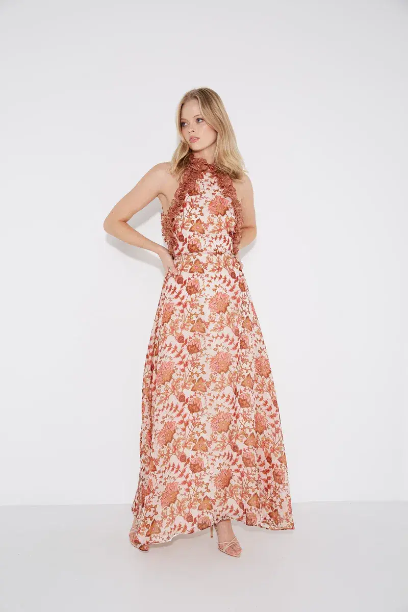 Sonya Moda Ajloun Maxi Dress Paisley Print Size 14 - Image 1