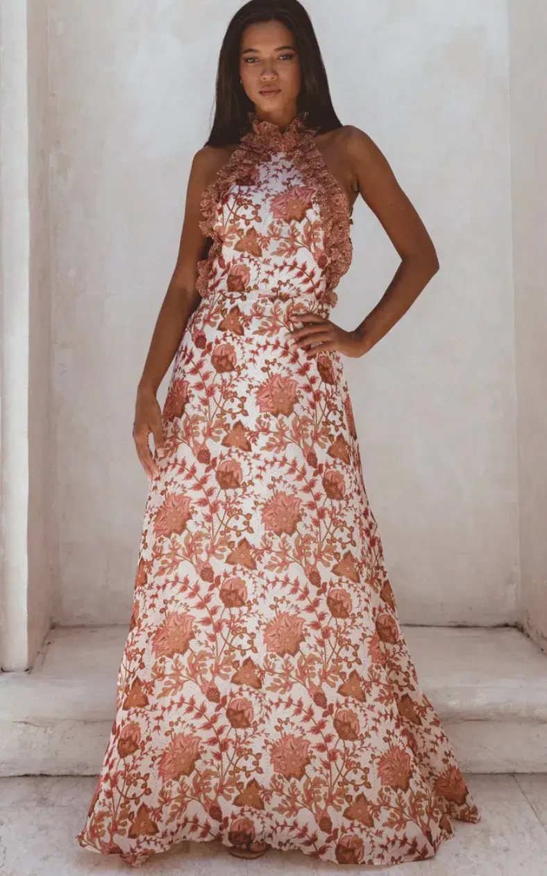 Sonya Moda Ajloun Maxi Dress Paisley Print Size 14 - Image 3