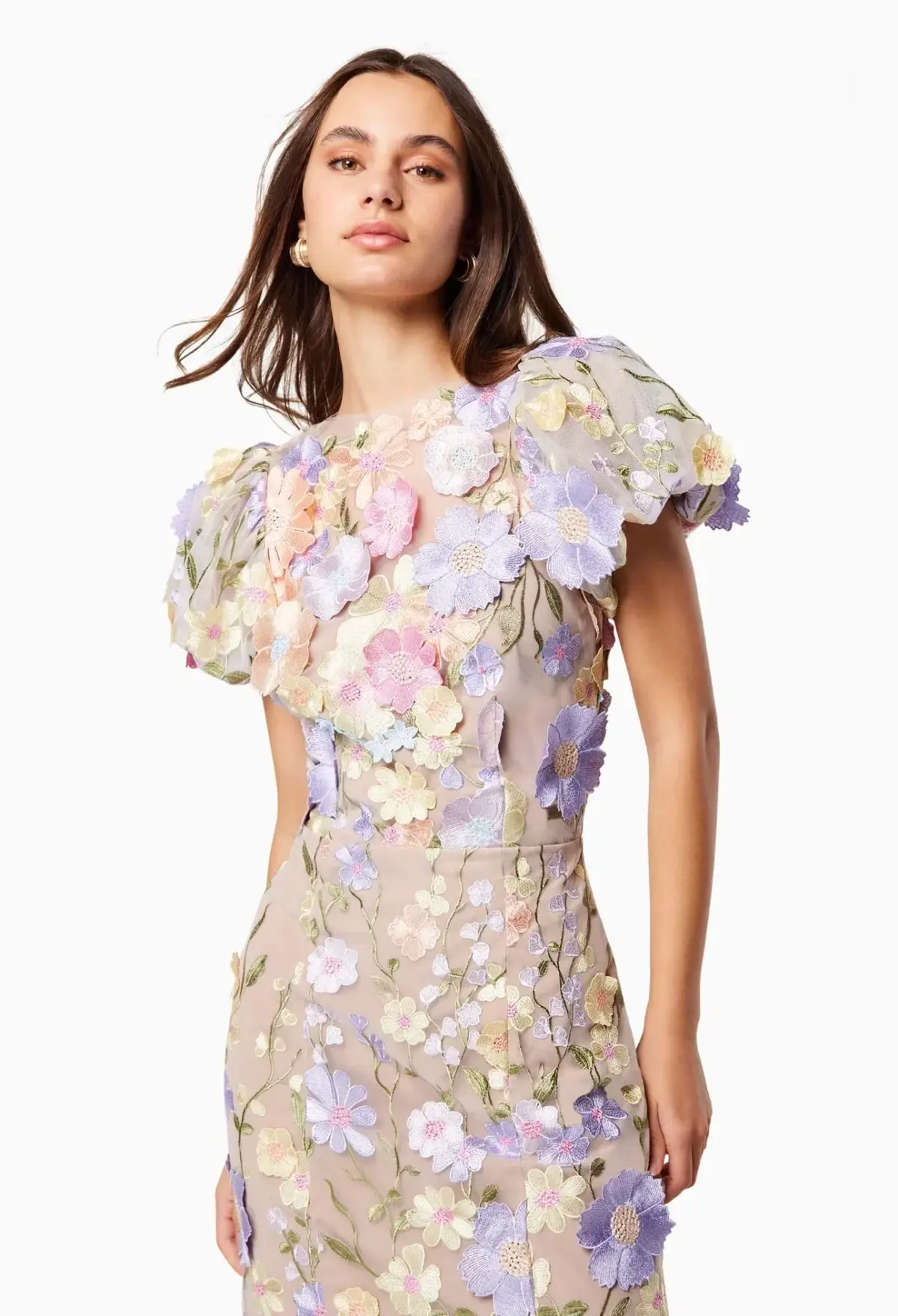 Elliatt Astraea 3D Lace Maxi Dress Floral Size L / AU 12 - Image 5