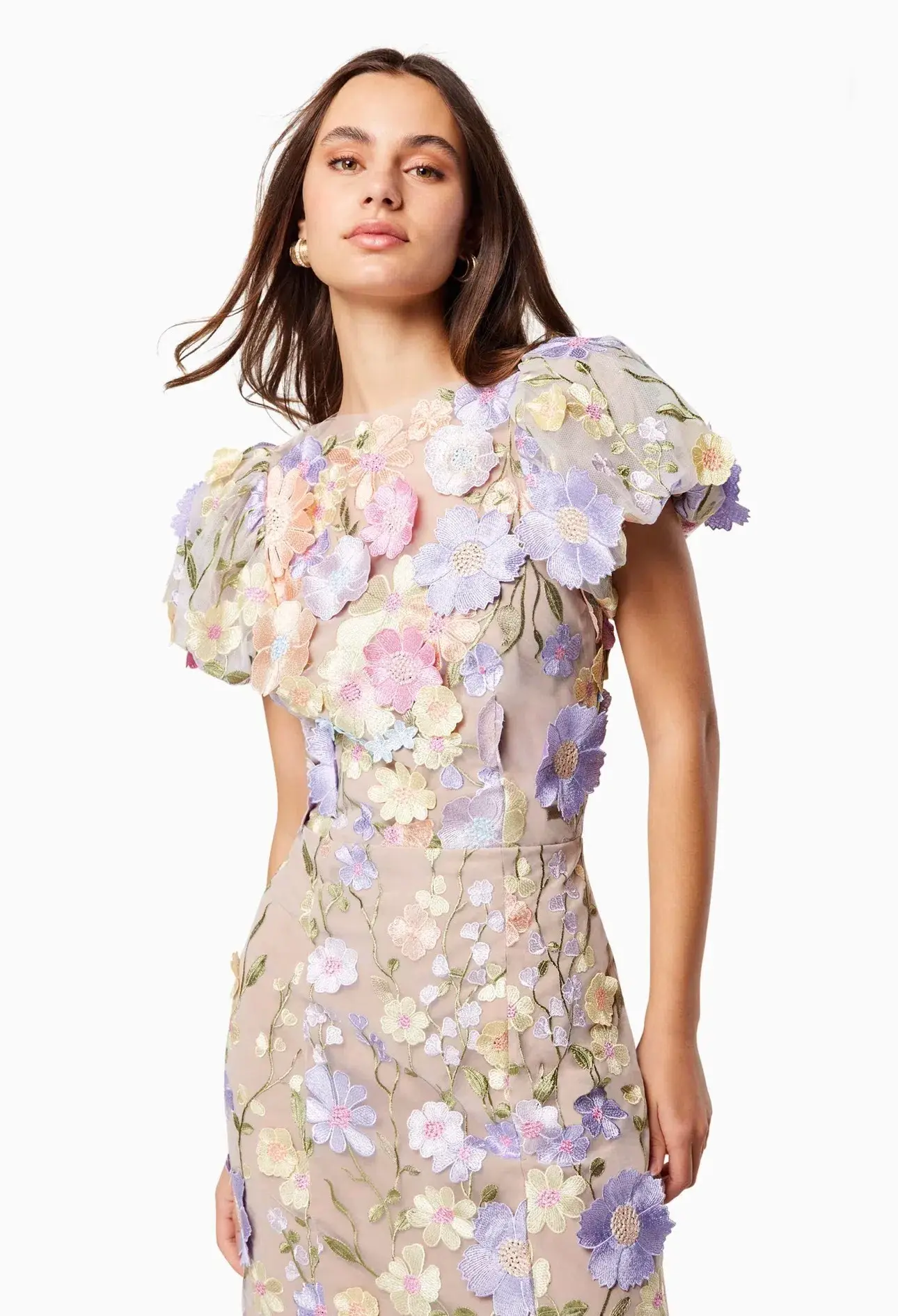 Elliatt Astraea 3D Lace Maxi Dress Floral Size L / AU 12 - Image 5