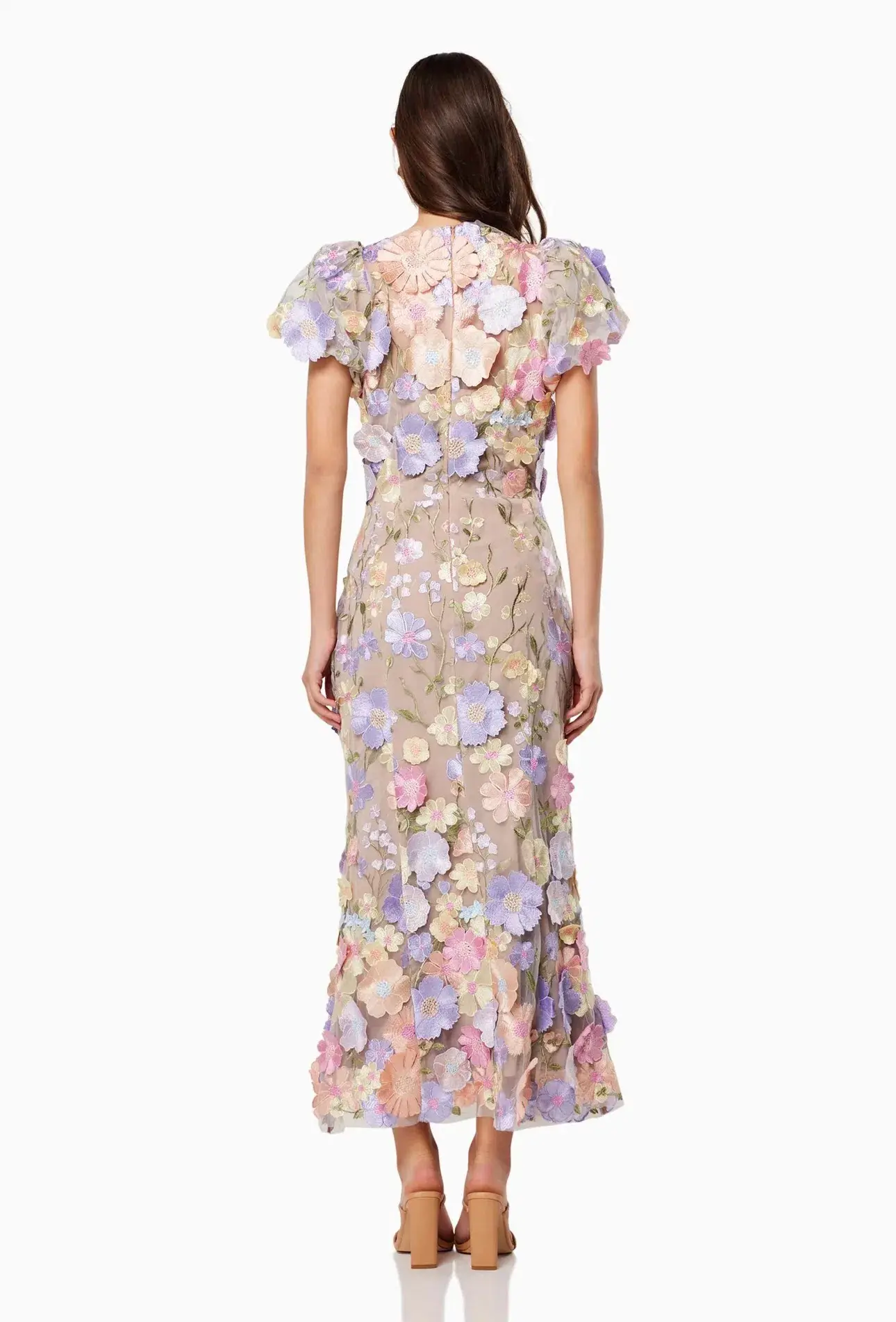 Elliatt Astraea 3D Lace Maxi Dress Floral Size L / AU 12 - Image 3