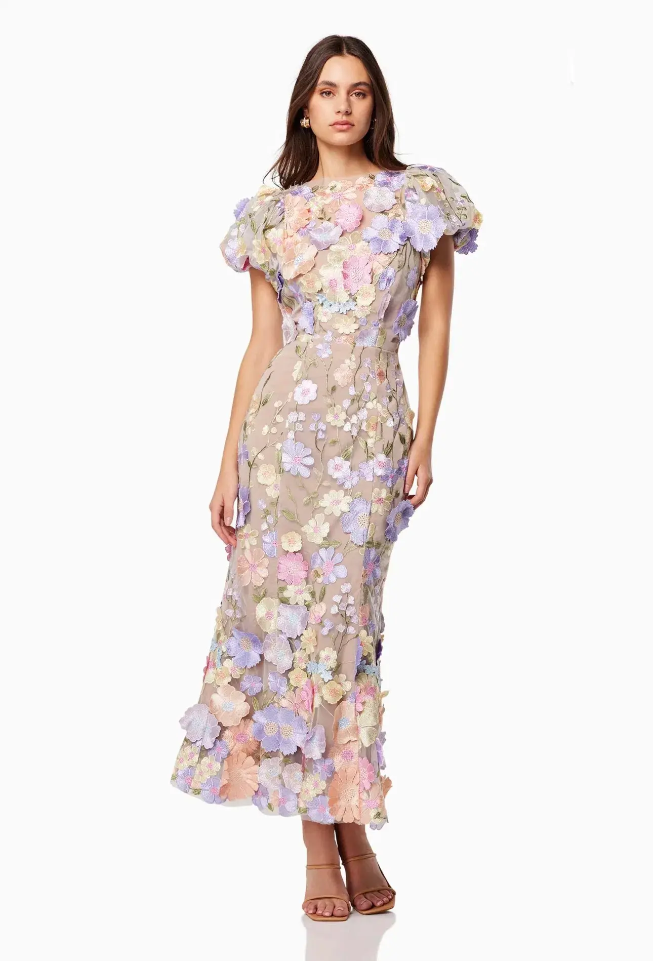 Elliatt Astraea 3D Lace Maxi Dress Floral Size L / AU 12 - Image 6