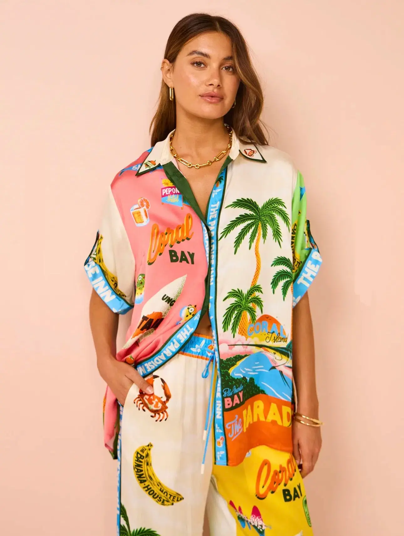 Alemais Paradiso Silk Shirt Size 6 & Pants Size 10 Set  - Image 3