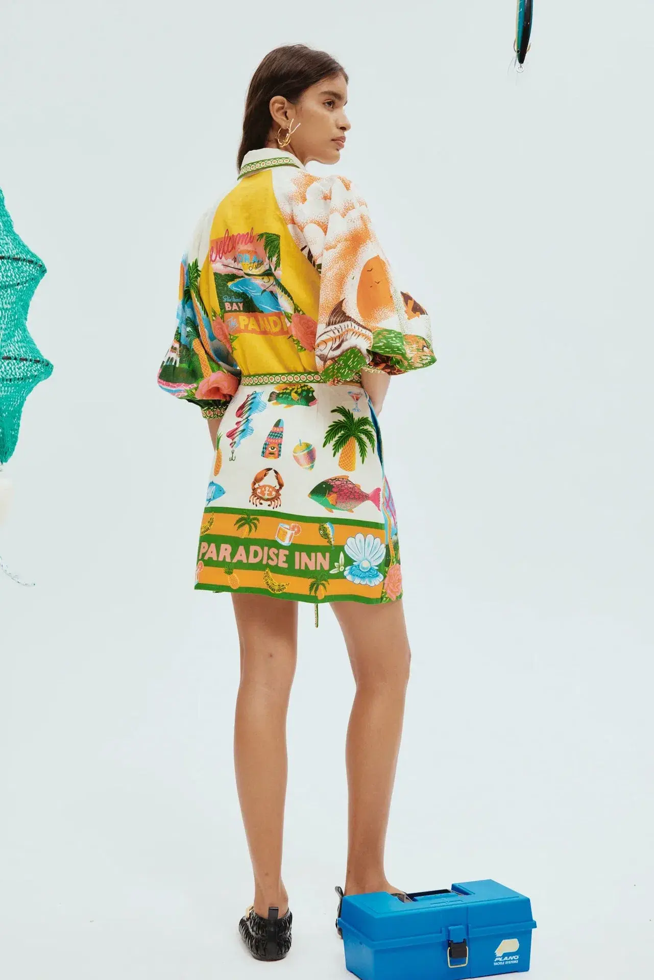 Alemais Paradiso Mini Dress Multi Size AU 12   - Image 2