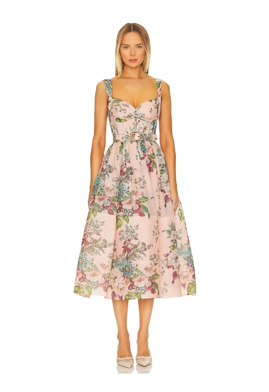 Zimmermann Matchmaker Midi Dress Floral Size 3/ AU 14 for rent on The Volte - main image