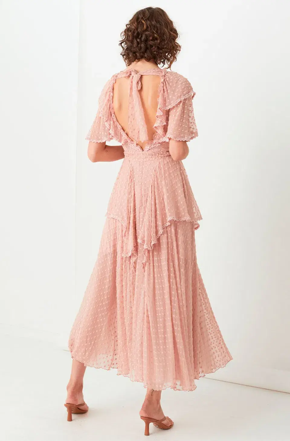 Spell Zoe Gown Belted Dress  Blush Pink Size S / AU 8 - Image 3