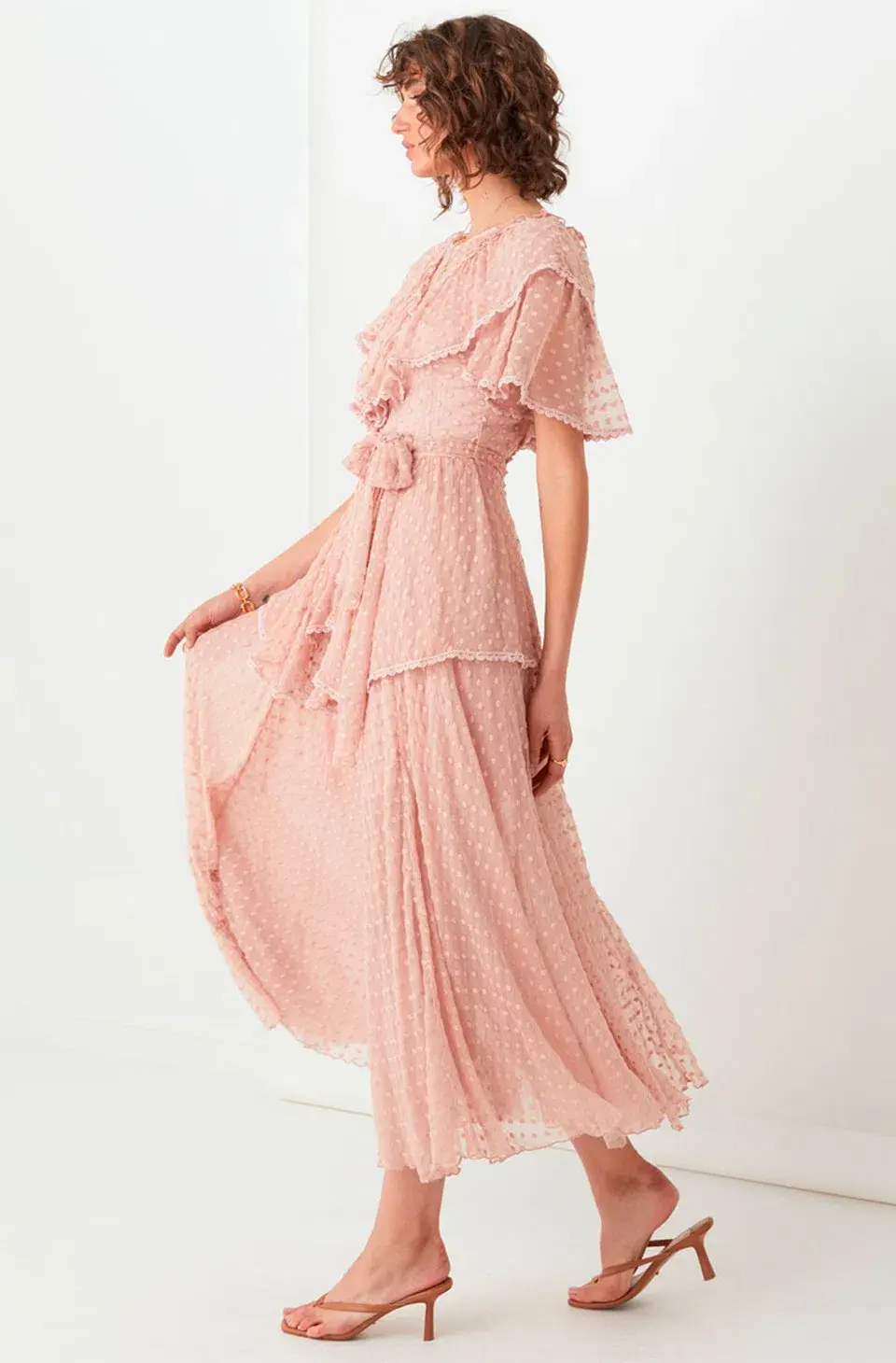 Spell Zoe Gown Belted Dress  Blush Pink Size S / AU 8 - Image 2