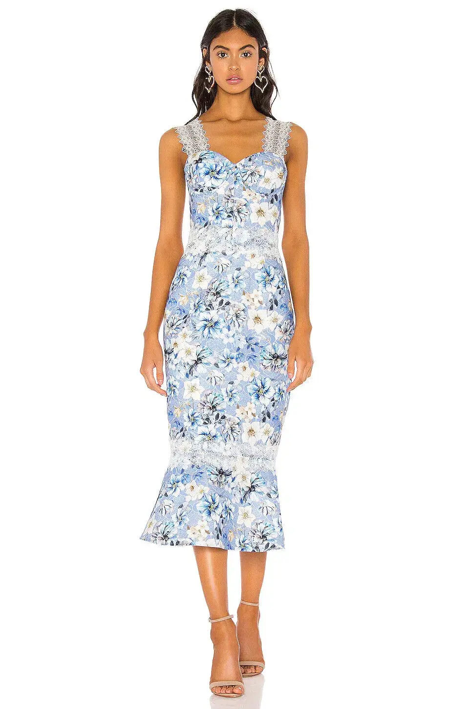 Bronx & Banco Yana Midi Dress Floral Size S/ AU 8 - Image 1